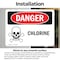 Signmission Chlorine Danger Sign, Vinyl Decal, 7in W x 5in L, 2PK OS-2PACK-DS-D-57-L-1065 - alternate 6